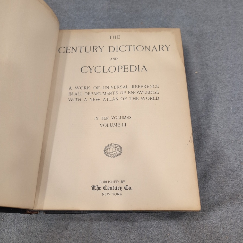 The Century Dictionary and Cyclopedia Volume III 1906 Droop-EFG Leather Antique - Picture 4 of 8